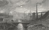 MONMOUTHSHIRE. Nant Glo. Gastineau iron works 1831 old antique print picture