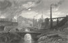 MONMOUTHSHIRE. Nant Glo. Gastineau iron works 1831 old antique print picture