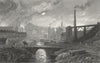 MONMOUTHSHIRE. Nant Glo. Gastineau iron works 1831 old antique print picture
