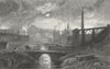 MONMOUTHSHIRE. Nant Glo. Gastineau iron works 1831 old antique print picture