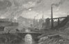 MONMOUTHSHIRE. Nant Glo. Gastineau iron works 1831 old antique print picture