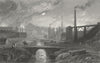 MONMOUTHSHIRE. Nant Glo. Gastineau iron works 1831 old antique print picture
