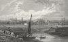 MONMOUTHSHIRE. Mathern, St Pierre Pill.  c1830 old antique print picture
