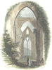 WALES. Tintern Abbey. Monmouth DUGDALE 1835 old antique vintage print picture