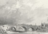 LINCS. Gainsborough bridge. Saunders Fishermen 1836 old antique print picture