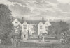 LINCS. Harlaxton Manor House. Saunders Child 1836 old antique print picture