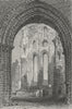 NORTHUMBS. Tynemouth Priory & Castle. Allom. & ruins 1833 old antique print
