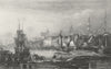 NORTHUMBS. Newcastle upon Tyne. DUGDALE c1840 old antique print picture