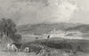NORTHUMBS. Corbridge, Tyne. Allom. Horse & Cart 1832 old antique print picture