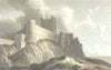 NORTHUMBS. Bambro Castle. Westall(Bamburgh)-Finden c1833 old antique print
