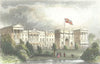 LONDON. Buckingham Palace & Marble Arch 1835 old antique vintage print picture