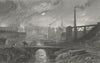 MONMOUTHSHIRE. Nant Glo. Gastineau iron works 1831 old antique print picture