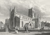 LINCS. Great Grimsby Church. Saunders 1836 old antique vintage print picture