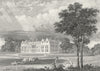 LINCS. Casewick Hall. Saunders cows 1836 old antique vintage print picture