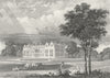 LINCS. Casewick Hall. Saunders cows 1836 old antique vintage print picture