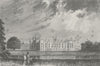 LINCS. Burghley House. LINCS. Saunders lake 1836 old antique print picture