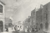 LINCS. Brigg. Saunders St 1836 old antique vintage print picture