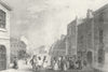 LINCS. Brigg. Saunders St 1836 old antique vintage print picture