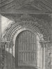 HARLINGTON. Church Porch, Middlesex. Mddx. view 1815 old antique print picture