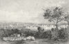 LEICS. Leicester. Allom town 1836 old antique vintage print picture