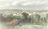 LEICS. Leicester, Leicestershire. DUGDALE c1840 old antique print picture