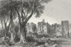 LEICS. Leicester Abbey. Sargent 1846 old antique vintage print picture