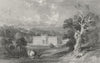 LEICS. Donnington Hall, Leicestershire. Allom 1836 old antique print picture