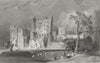 CASTLE ASHBY. Ashby zouch, Leics. Leics 1836 old antique vintage print picture