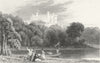 LEICS. Belvoir Castle, Leicestershire. DUGDALE Boat 1840 old antique print