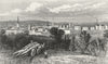 LEICS. Leicester, Leicestershire. DUGDALE c1840 old antique print picture