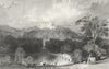 BELVOIR CASTLE. Leicestershire. Allom cows bridge 1836 old antique print