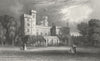 ISLE OF WIGHT. East Cowes Castle, John Nash c1840 old antique print picture