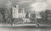 ISLE OF WIGHT. East Cowes Castle, John Nash c1840 old antique print picture