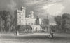 ISLE OF WIGHT. East Cowes Castle, John Nash c1840 old antique print picture