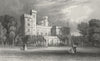 ISLE OF WIGHT. East Cowes Castle, John Nash c1840 old antique print picture
