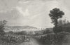 ISLE OF WIGHT. Cowes, Bartlett c1840 old antique vintage print picture