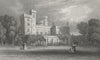 ISLE OF WIGHT. East Cowes Castle, Barwell c1840 old antique print picture