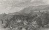 IOW. Bonchurch c1840 old antique vintage print picture