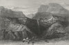 IOW. Blackgang Chine-Bartlett c1840 old antique vintage print picture