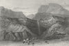 IOW. Blackgang Chine-Bartlett c1840 old antique vintage print picture