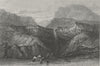 IOW. Blackgang Chine-Bartlett c1840 old antique vintage print picture