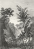 IOW. Head of Shanklin Chine c1840 old antique vintage print picture