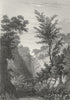 IOW. Head of Shanklin Chine c1840 old antique vintage print picture
