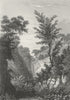 IOW. Head of Shanklin Chine c1840 old antique vintage print picture