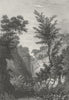 IOW. Head of Shanklin Chine c1840 old antique vintage print picture