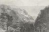 IOW. Shanklin Chine-Bartlett c1840 old antique vintage print picture