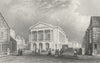 TOWNS. Town Hall, Newport c1840 old antique vintage print picture