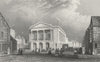 TOWNS. Town Hall, Newport c1840 old antique vintage print picture