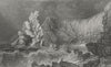 IOW. View near Freshwater Bay c1840 old antique vintage print picture
