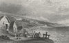 ISLE OF WIGHT. Puckaster Cove-Bartlett c1840 old antique vintage print picture